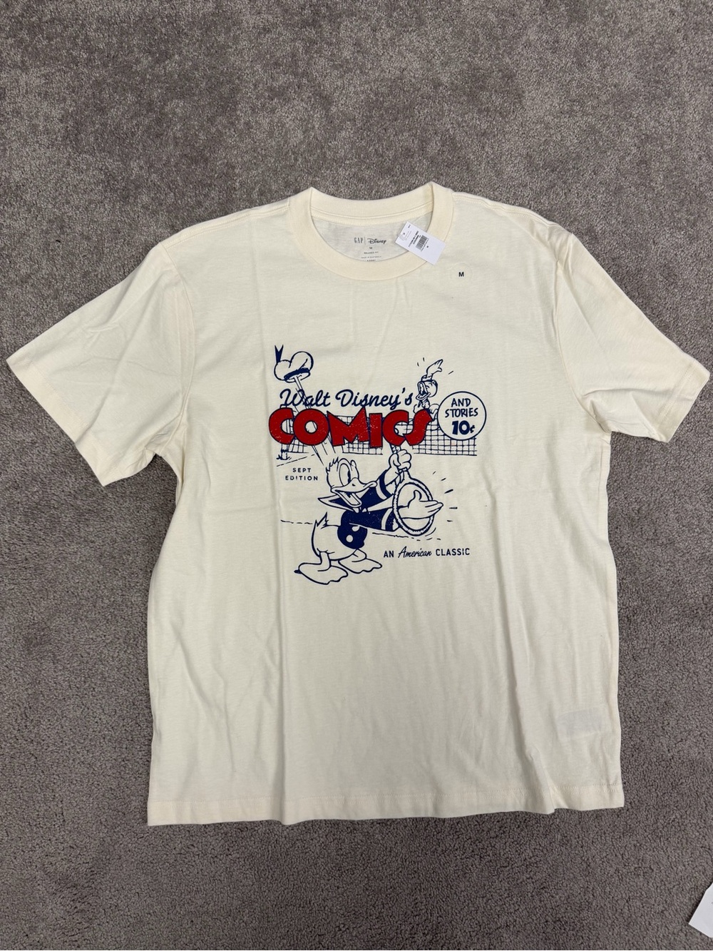 GAP Disney T-Shirt Cream White Crew Neck Short Sleeve NWT